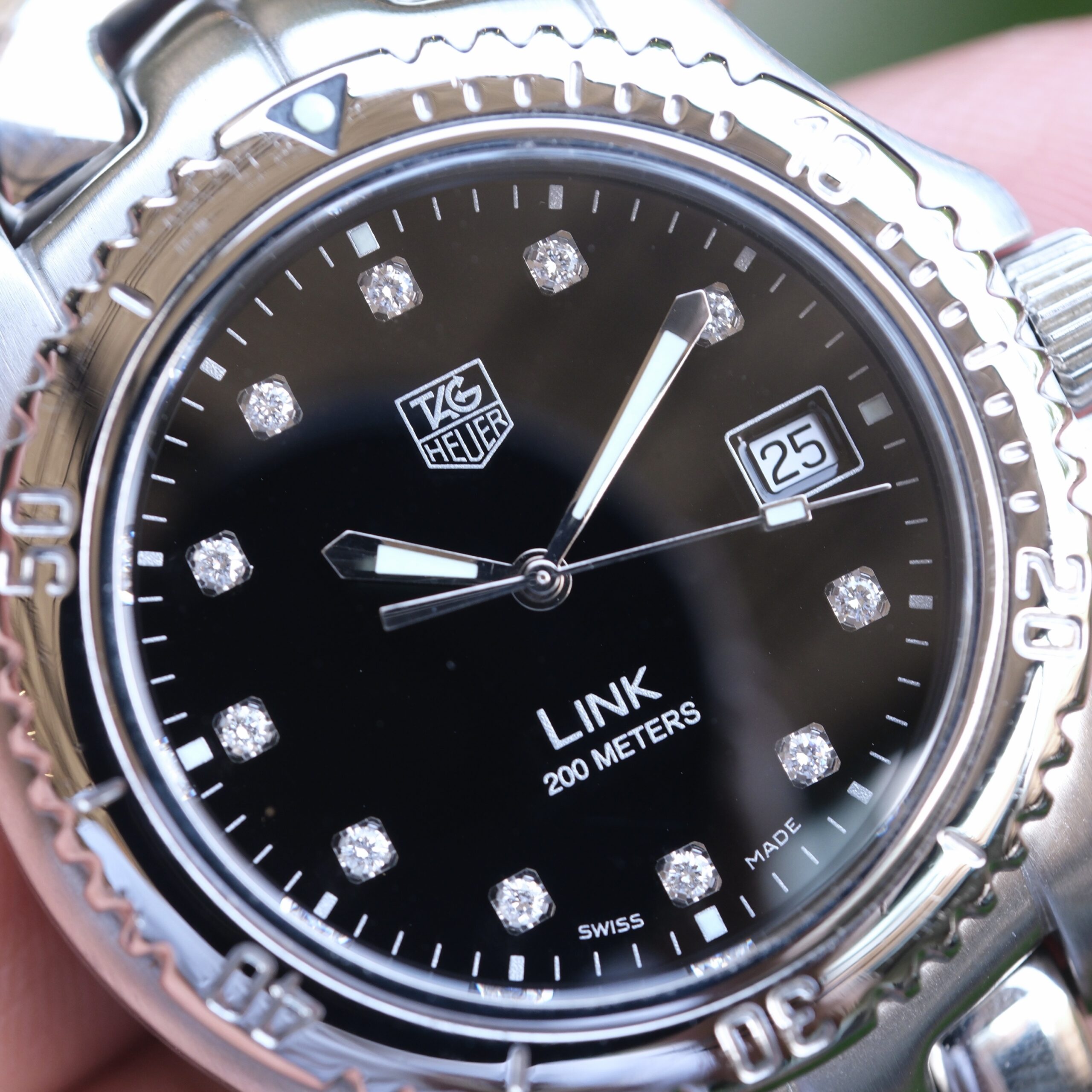 2004 TAG HEUER Link Gen 1 Quartz Diamond 42mm Black Dial Stainless Steel Ref. WT111R Full Set HERO RARE - Image 4