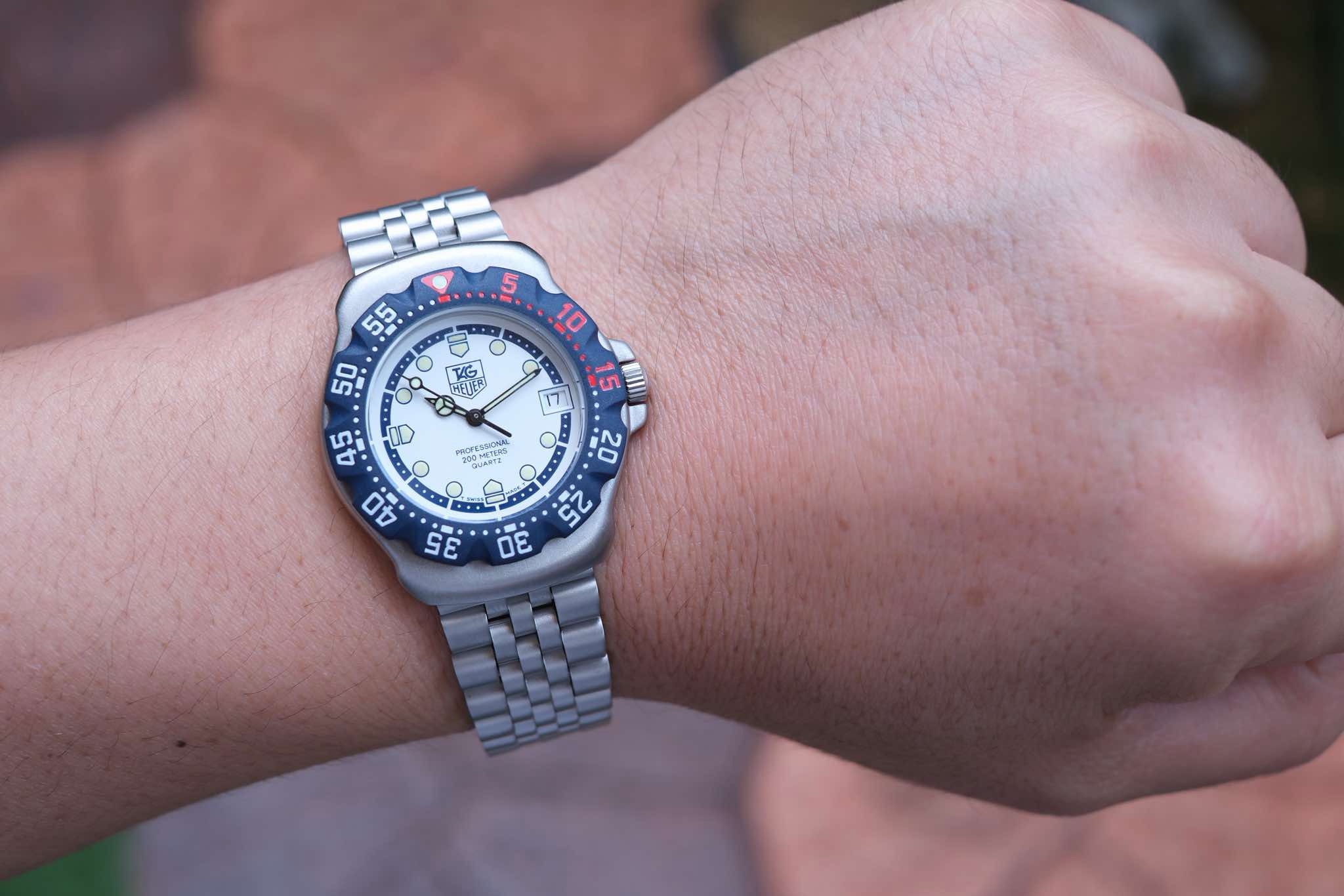 1995 TAG HEUER Formula 1 Vintage Quartz 35mm White Dial Blue Bezel Ref. WA1219 Safe Queen RARE - Image 3