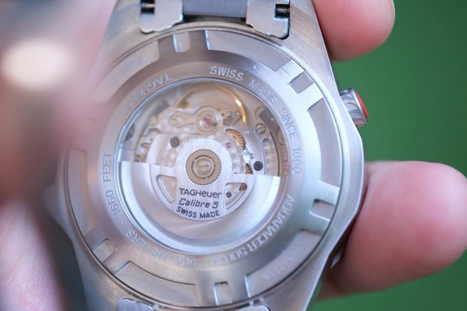 2013 TAG HEUER Aquaracer 500M Calibre 5 Automatic Professional Diver 43mm Black Dial Black Bezel Ref. WAJ211A Full Set RARE - Image 4