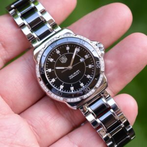 2013 TAG HEUER Formula 1 Lady Quartz 32mm Black Dial Black Ceramic Diamond Bezel 60 Diamonds Ref. WAH1312 [Full Set]