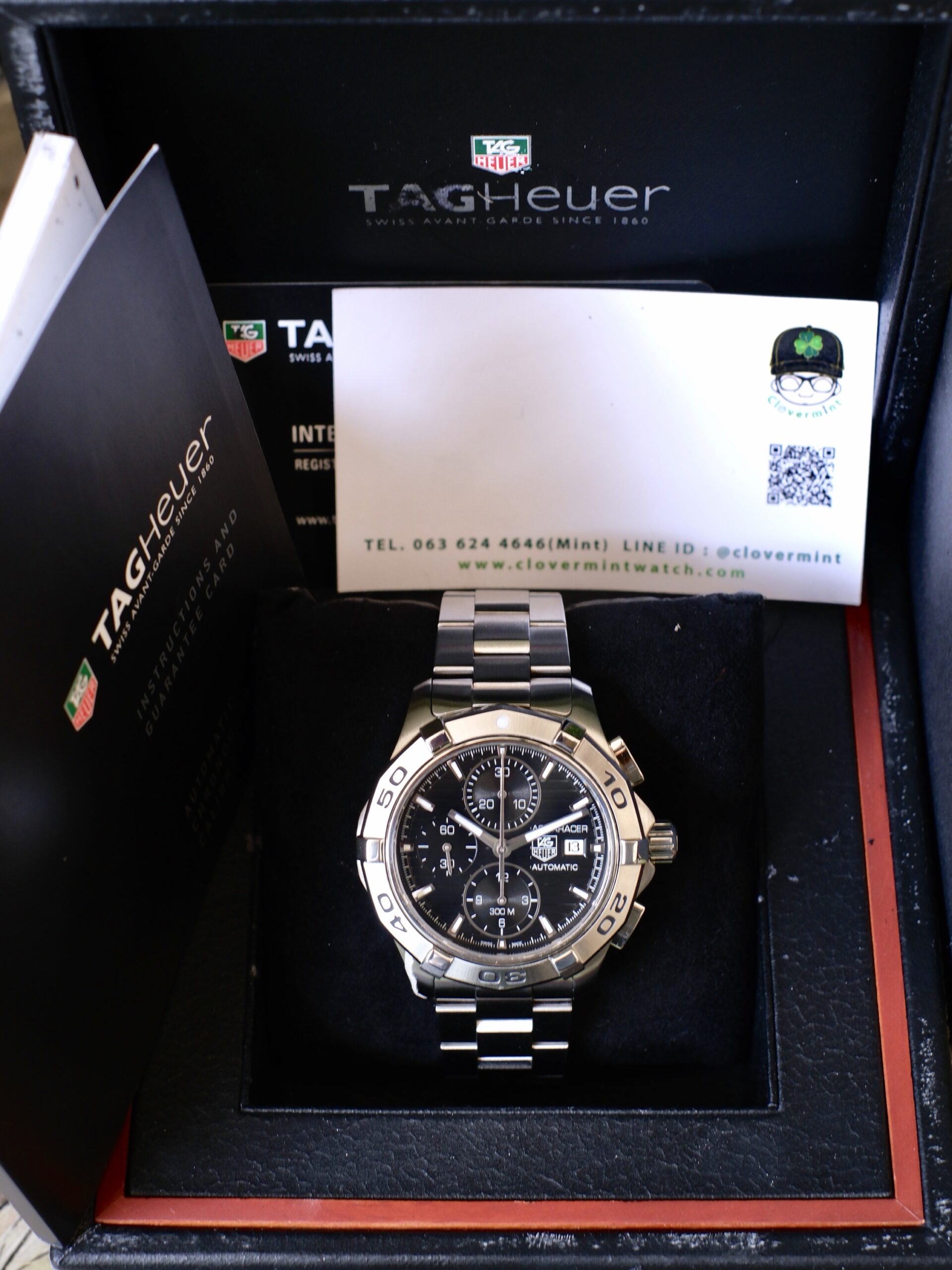 2012 TAG HEUER Aquaracer 300M Calibre 16 Automatic Chronograph 42mm Black Dial Stainless Steel Ref. CAP2110 Full Set