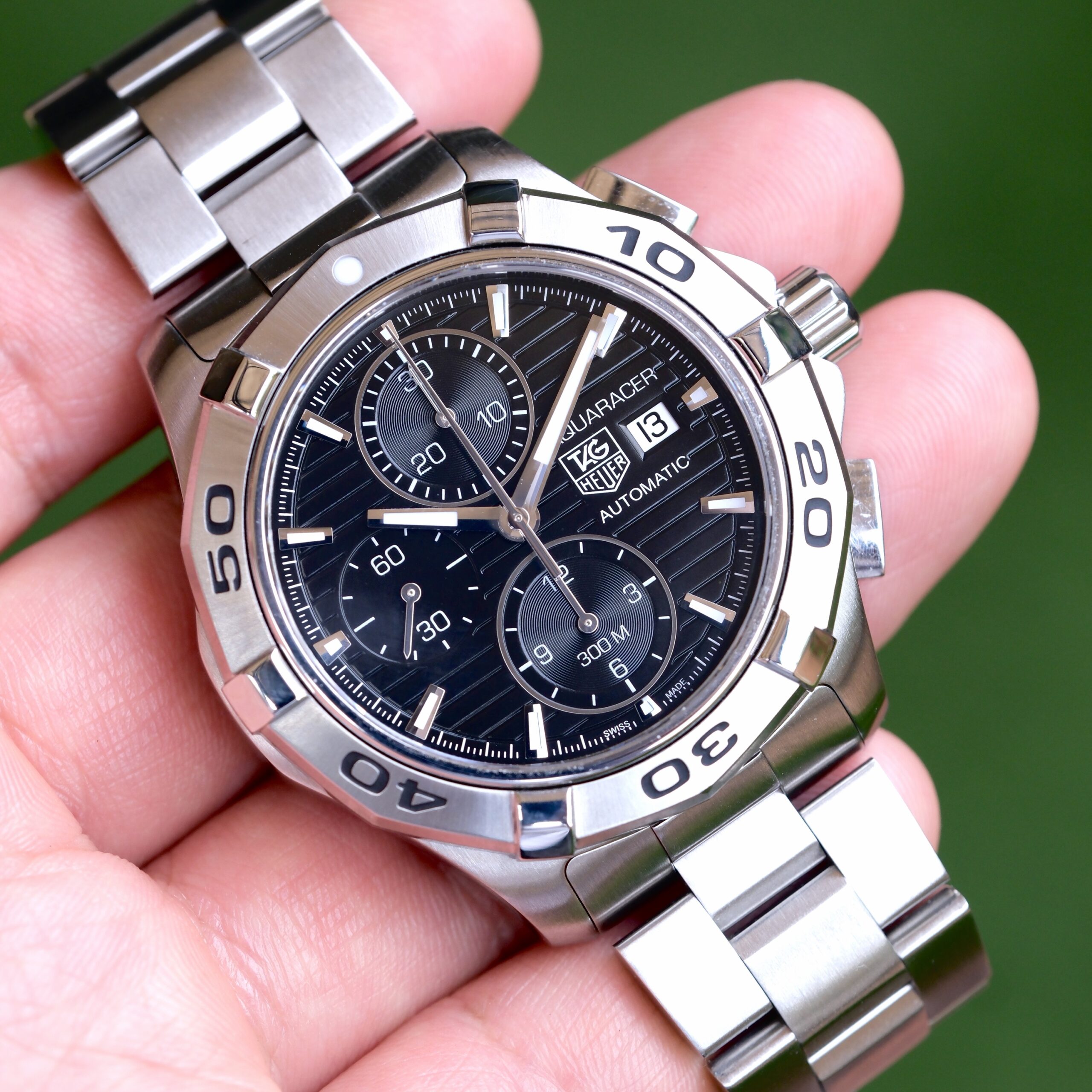 2012 TAG HEUER Aquaracer 300M Calibre 16 Automatic Chronograph 42mm Black Dial Stainless Steel Ref. CAP2110 Full Set - Image 2