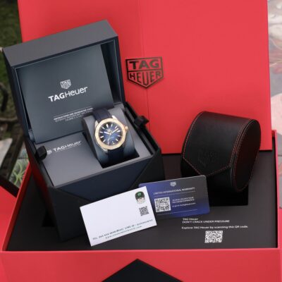 2024 TAG HEUER Aquaracer Professional 200 Automatic Calibre 5 40mm Blue Dial Solid 18K Gold Bezel Ref. WBP2150 [Full Set] HERO
