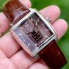 2013 TAG HEUER Monaco Grande Date Quartz 37mm Brown Plum Dial Diamond Bezel 39 Diamonds Crocodile Strap Ref. WAW1316 [Full Set] HERO