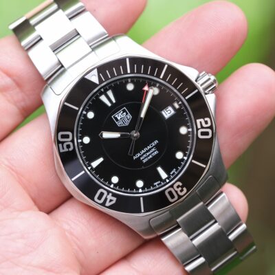 2010 TAG HEUER Aquaracer 300M "Submariner" Calibre 5 Automatic 41mm Black Dial Black Bezel WAB2010 [Box + Shop Warranty]