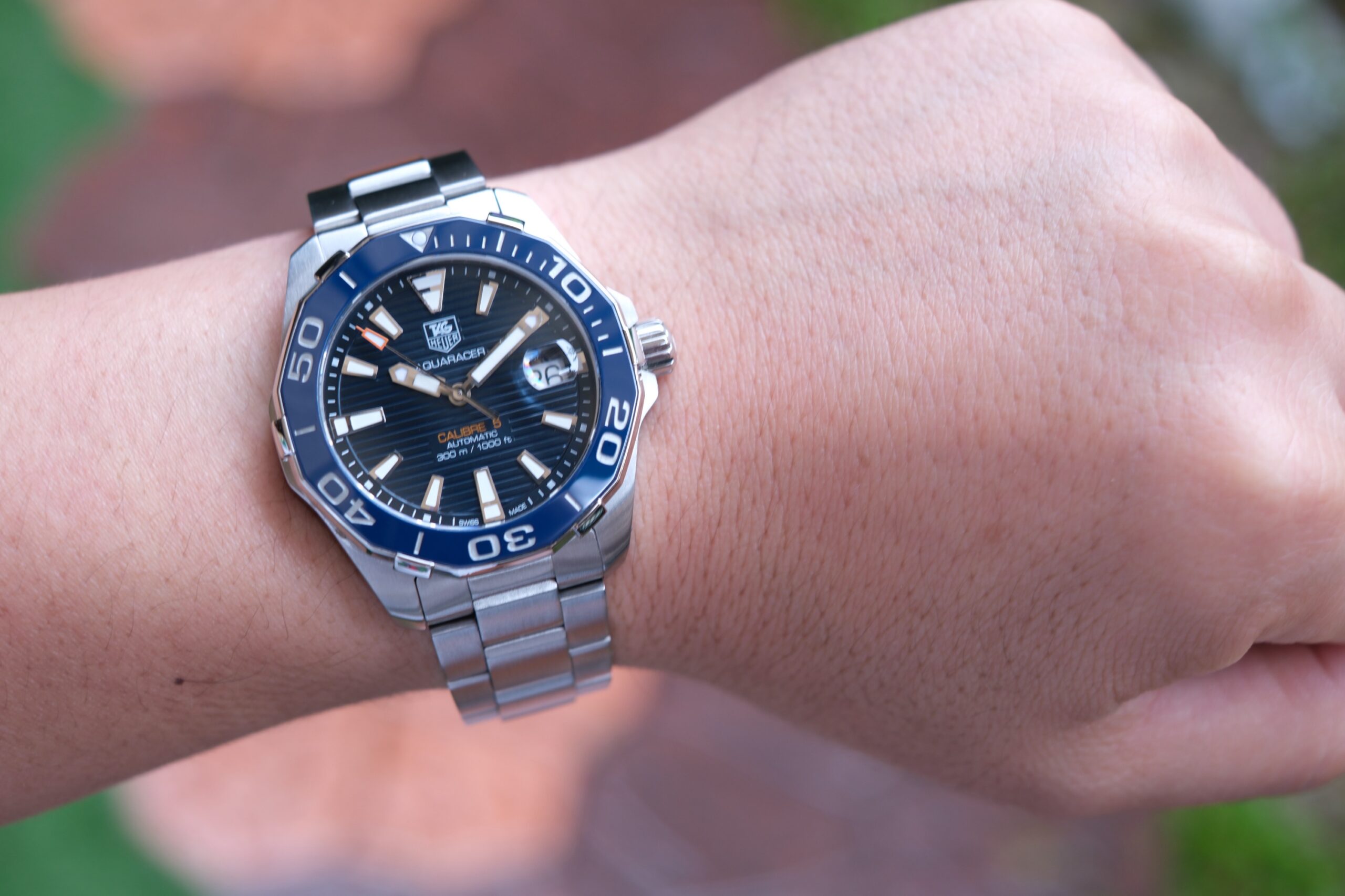2017 TAG HEUER Aquaracer Ceramic Calibre 5 Automatic 41mm Blue WAY211C Full Set - Image 4
