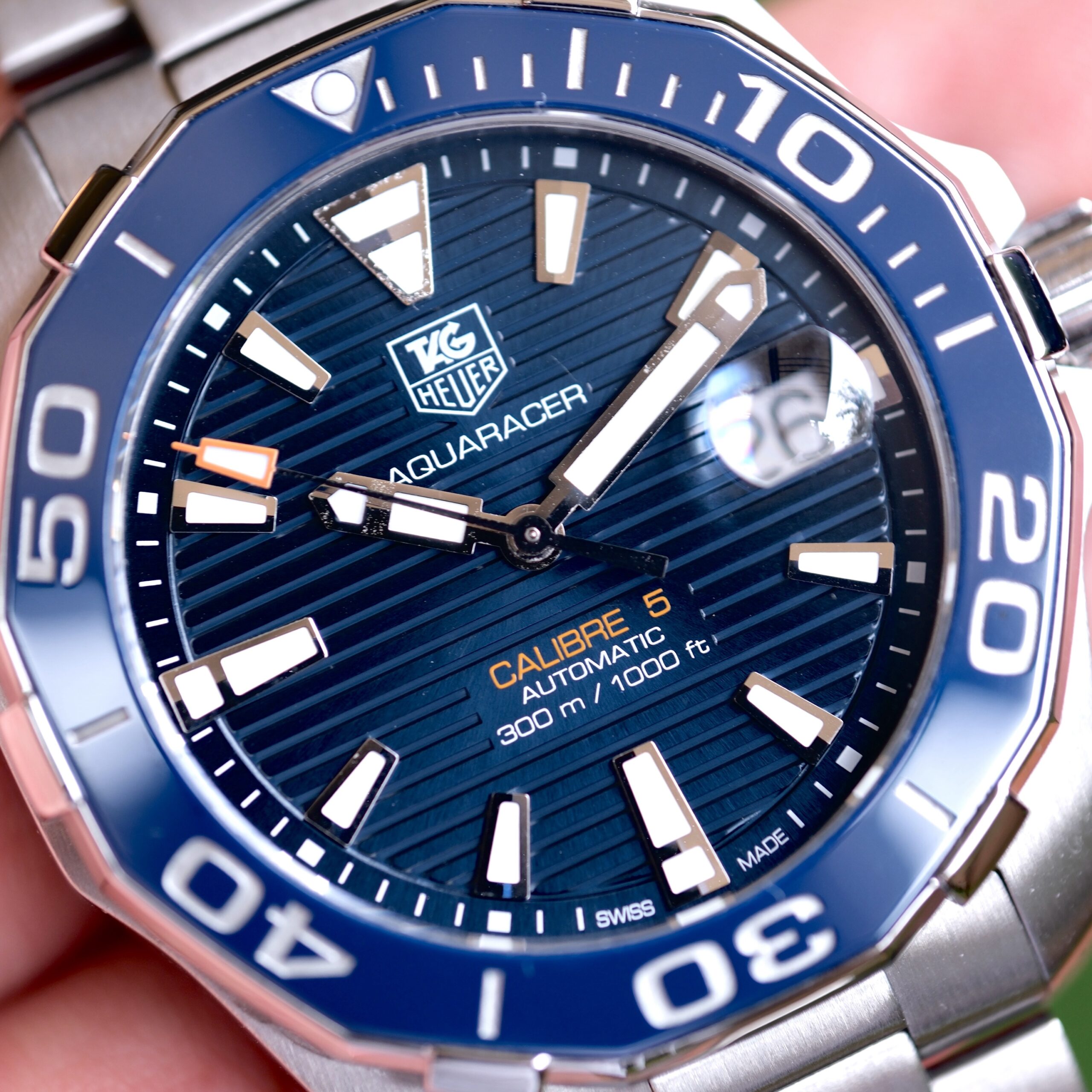 2017 TAG HEUER Aquaracer Ceramic Calibre 5 Automatic 41mm Blue WAY211C Full Set - Image 3