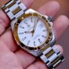 2017 TAG HEUER Aquaracer Calibre 5 Automatic 41mm Two-Tone 18K Gold Bezel White Dial WAY2151.BD0912 Full Set HERO